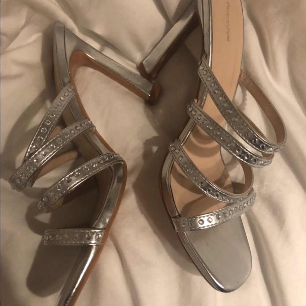 Silver size 7 heels